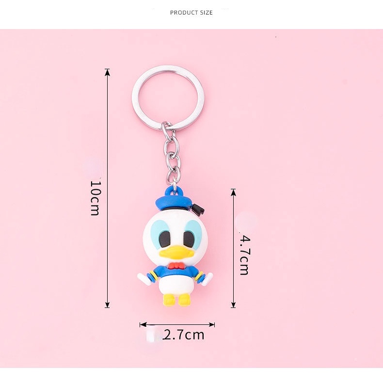 Móc Khóa Búp Bê Hoạt Hình Ba Chiều Bằng Nhựa Mềm