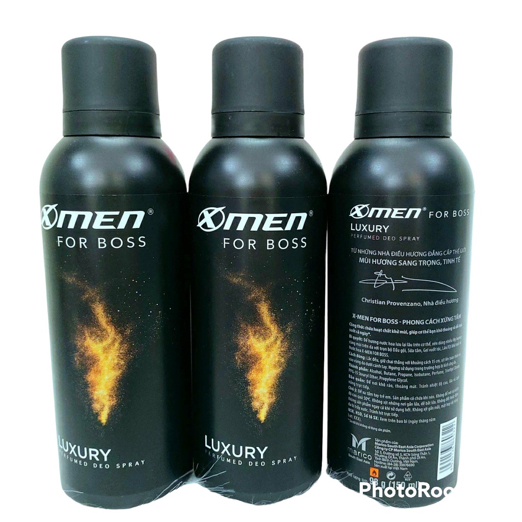 XMEN BOSS - Xịt Khử Mùi & Lăn Khử Mùi Cơ Thể Cho Nam Đủ Loại 150ml - 50ml.