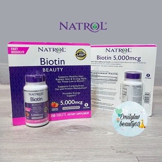 Natrol Biotin 5000mg 250 viên Mỹ Date Xa