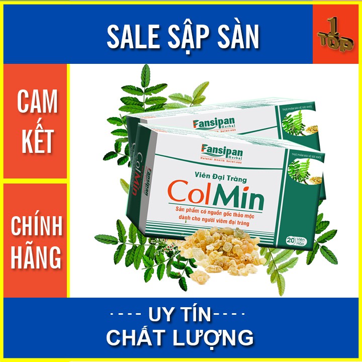 Viên Đại Tràng Colmin - Hỗ Trợ Viêm Đại Tràng & Đại Tràng Co Thắt  - Hộp 20 viên