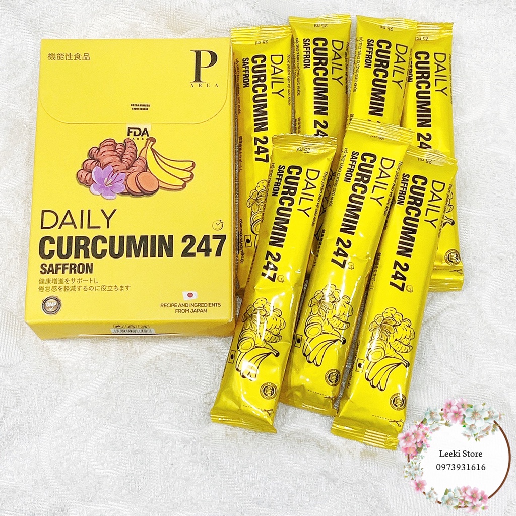 Thạch Nghệ Saffron vị chuối 247, Thạch Nghệ Curcumin 247 chính hãng