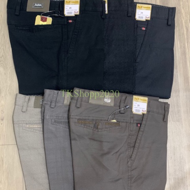 Quần kaki dài nam vải bố từ nhỏ đến BIGSIZE (size 30-40)