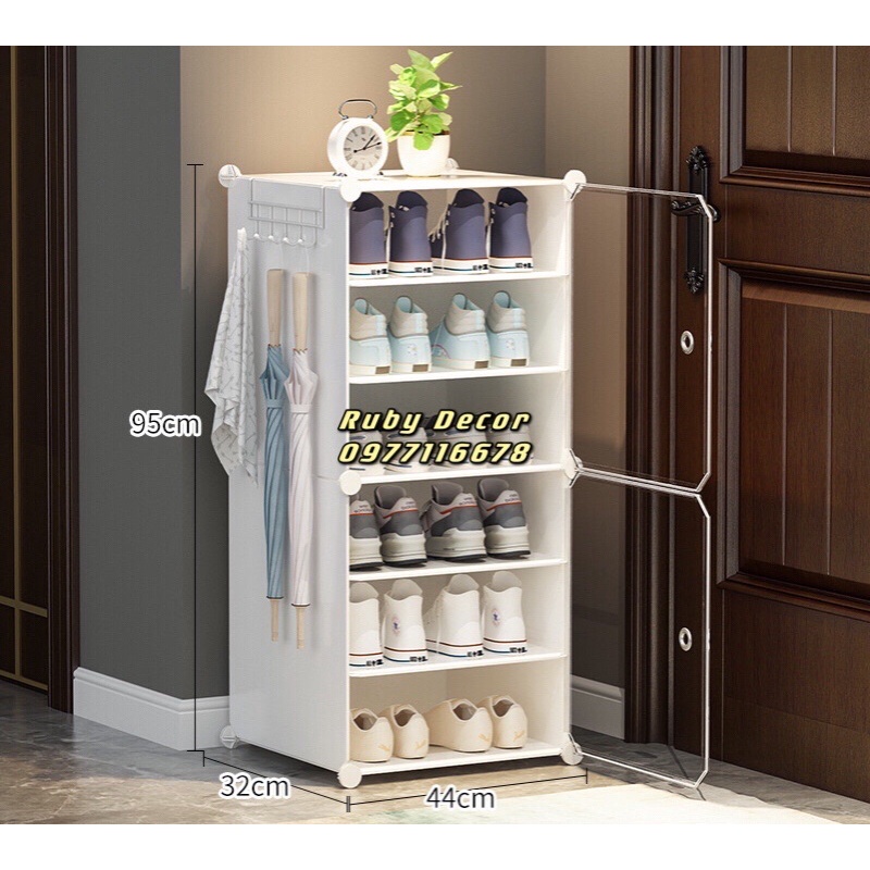 TỦ NHỰA GIÀY LẮP GHÉP 6 NGĂN ĐỰNG GIÀY DÉP