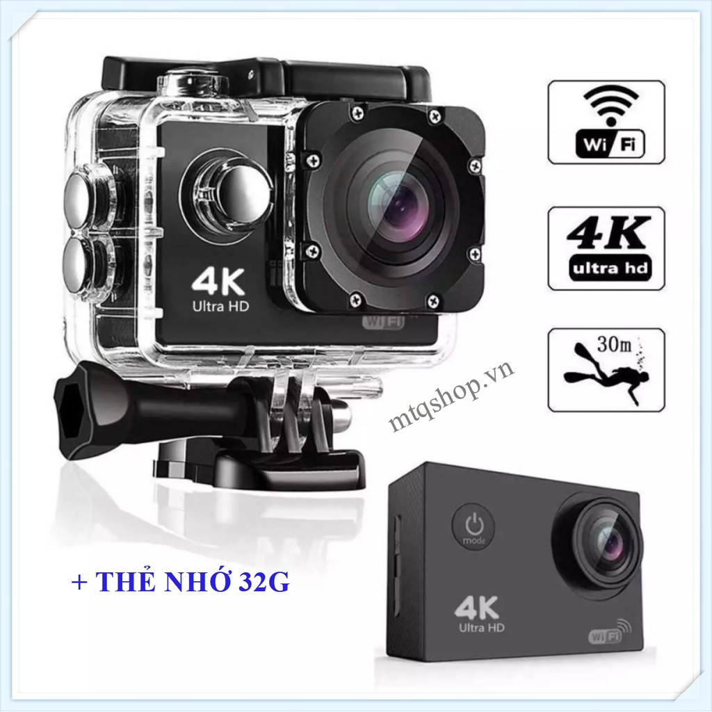 Camera hành trình 4K Ultra chống nước kèm thẻ nhớ chính hãng