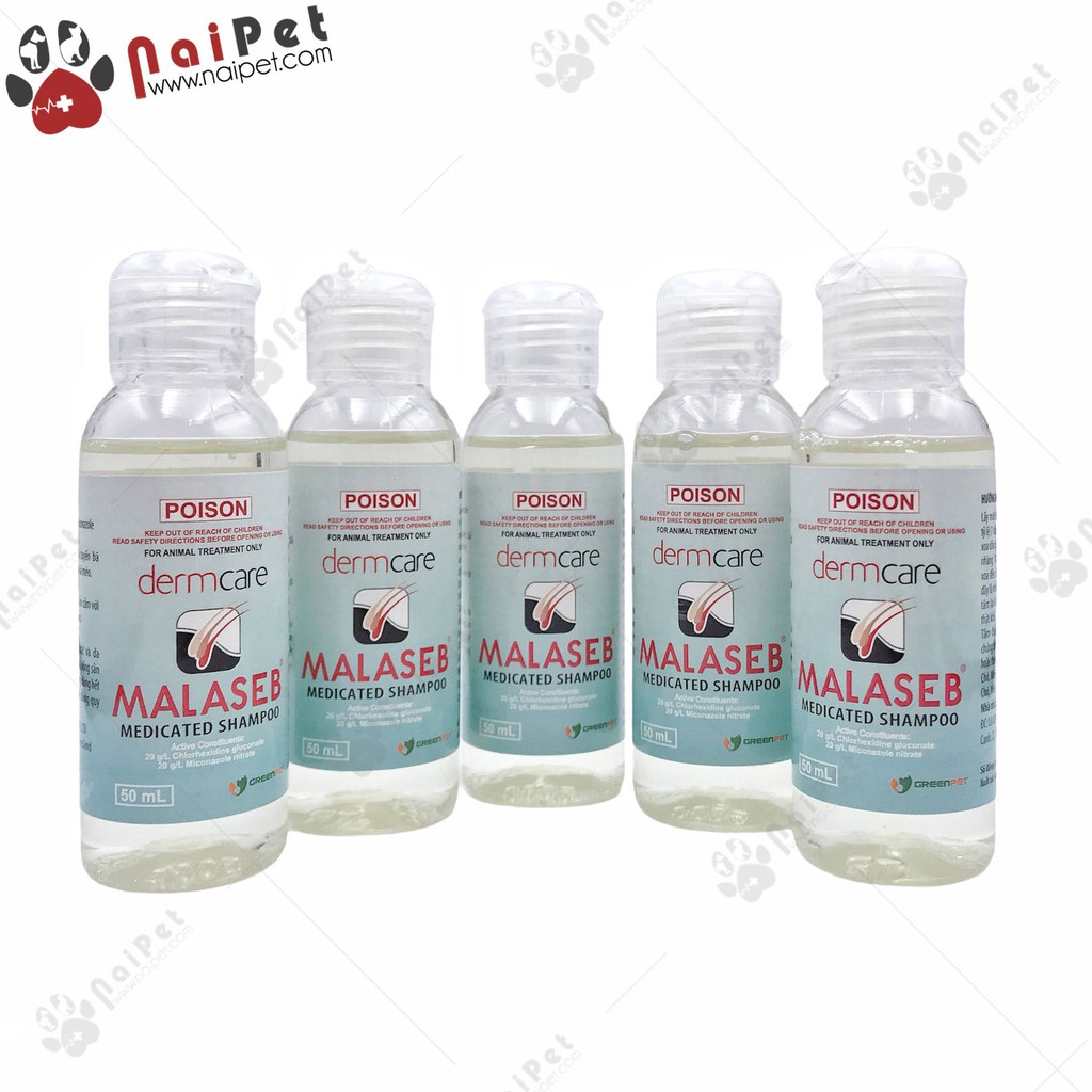 Sữa Tắm Trị Nấm Viêm Da Dị Ứng Cho Chó Mèo DermCare Malaseb 1Lit
