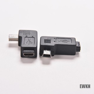 Đầu chuyển đổi usb micro 5pin female sang mini 5pin male 90 độ
