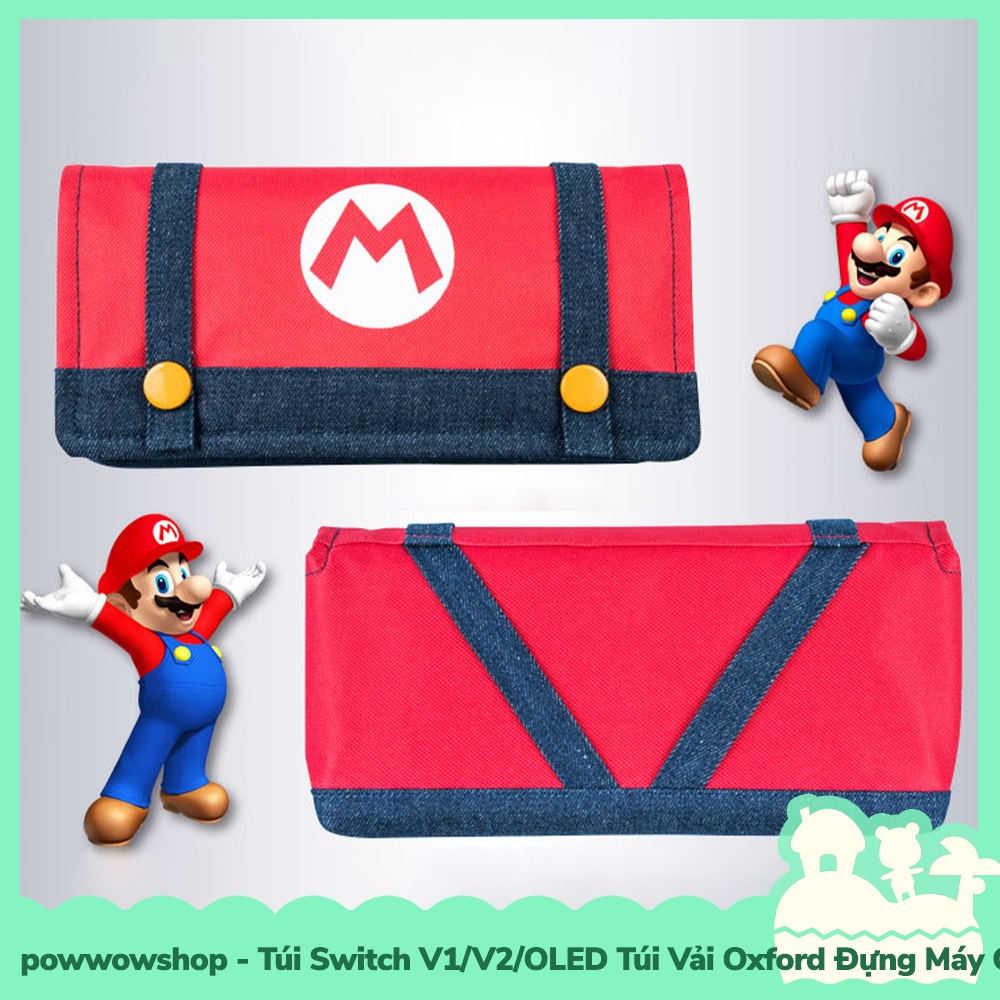 [Sẵn VN - Hỏa Tốc] Túi Switch V1/V2 Túi Vải Oxford Đựng Máy Game Nintendo Switch V1/V2 Mẫu Mario