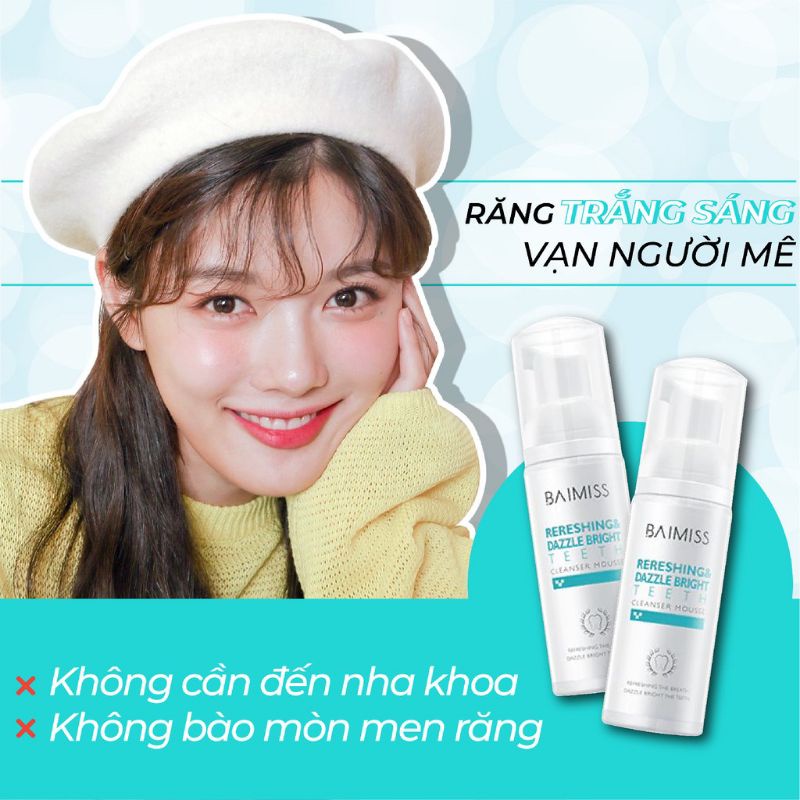 Bọt Sủi Trắng Răng Baimiss Sale Mạnh
