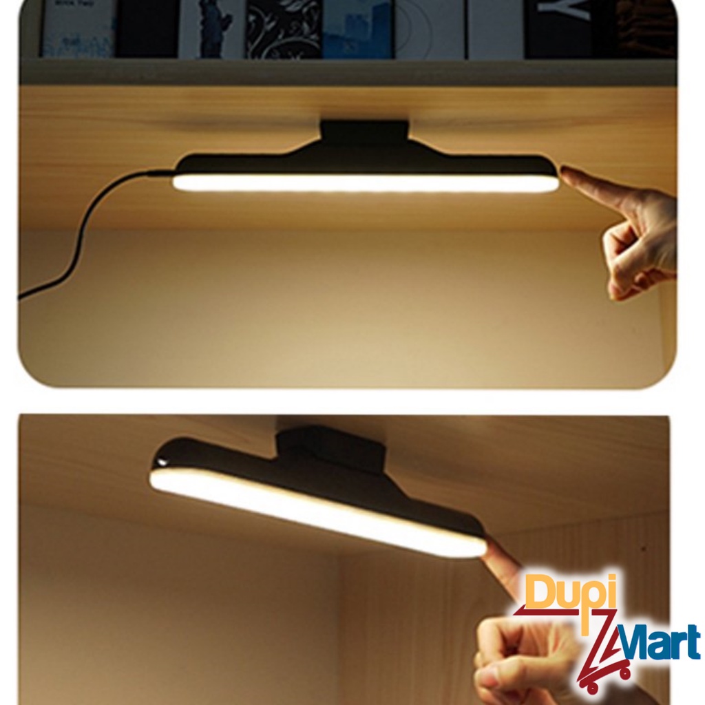 Đèn Led Dài Dán Tường Tích Điện 1800Mah Sạc Usb Gắn Nam Châm Để Bàn Học Bàn Làm Việc 3 Chế Độ Sáng Cảm Ứng Điểm Chạm