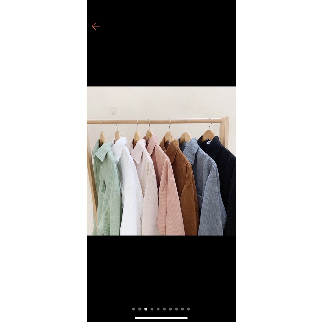 Áo Khoác Nhung Tăm Chống Nắng Khoác Ngoài Unisex 6 Màu Cổ Sơ Mi Có Túi