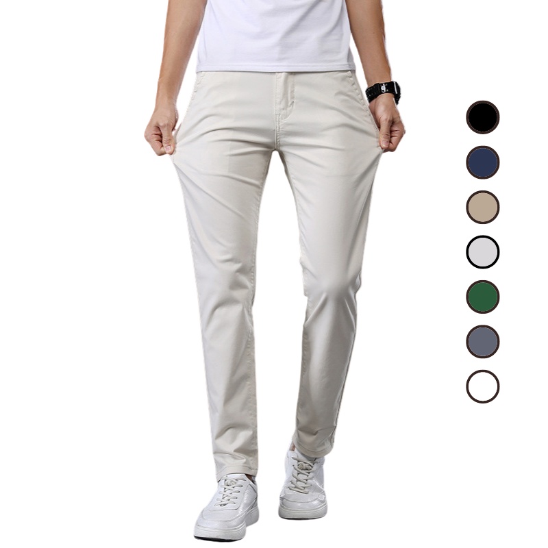 (Thanh lý lẻ size) Quần kaki nam co giãn 4 chiều dáng suông