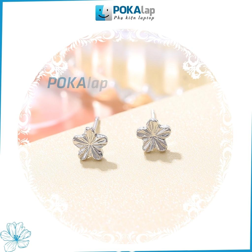 Khuyên tai hợp kim POKA28 thiết kế đơn giản, nhỏ gọn hợp thời trang phong cách Hàn Quốc cho nữ - POKALAP