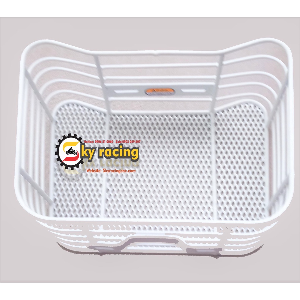 Rổ lưới thái vuông gắn xe Scoopy (trắng, đen)
