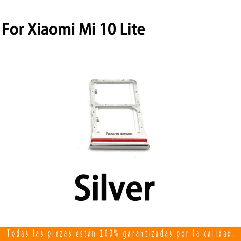 Dành Cho Xiaomi Mi10 Lite / Mi 10 / Mi10 Pro Khay Sim Cho Xiaomi Mi 10Lite Mi 10 Mi 10Pro Khe Cắm Thẻ Sim Giá Đỡ Thẻ Đầu Đọc Khe Cắm SD Adapter Thay Thế Một Phần