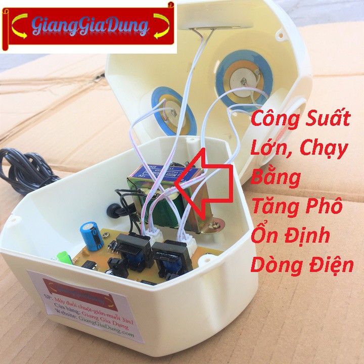 Máy Đuổi Chuột Cống Gián Muỗi Chuyên Nghiệp Diện Tích 50 - 100m2 Công Suất Lớn - Giang Gia Dụng