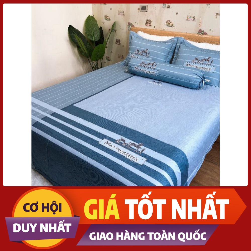 Bộ chăn ga phủ trần bông cotton living