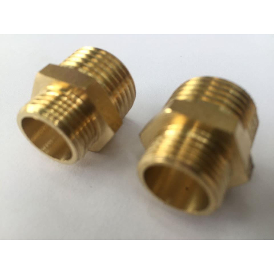 2 chiếc kép đồng ren ngoài 21mm-16mm