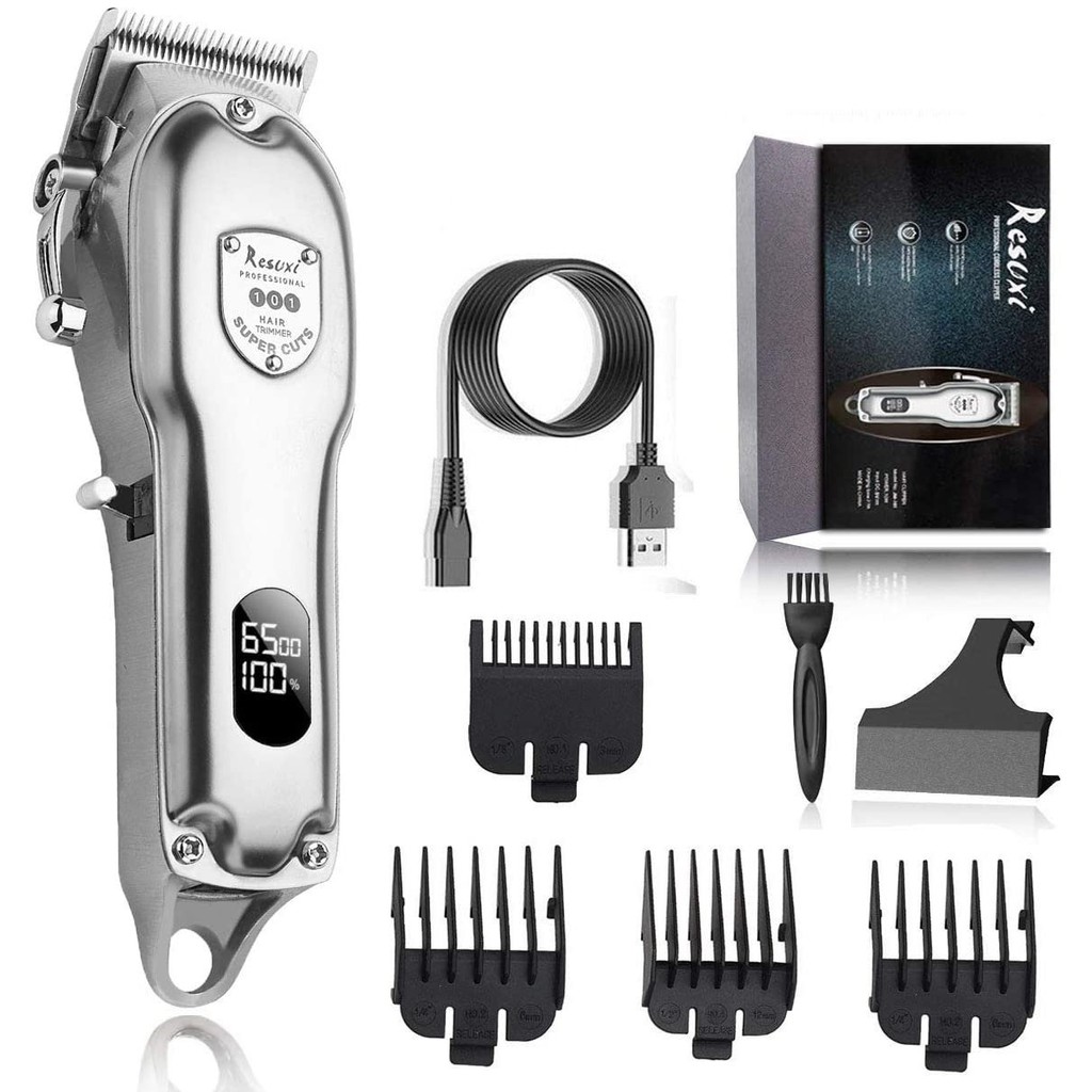 Tông Đơ Cắt Tóc Chuyên Nam Barber Resuxi JM-101 Lưỡi Fade Cao Cấp