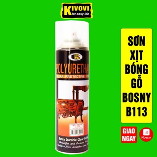 Sơn xịt bóng gỗ PU Polyurethan (Bosny)