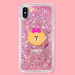 Ốp lưng nước chảy gấu brown thỏ cony OI3 điện thoại kim tuyến nhũ