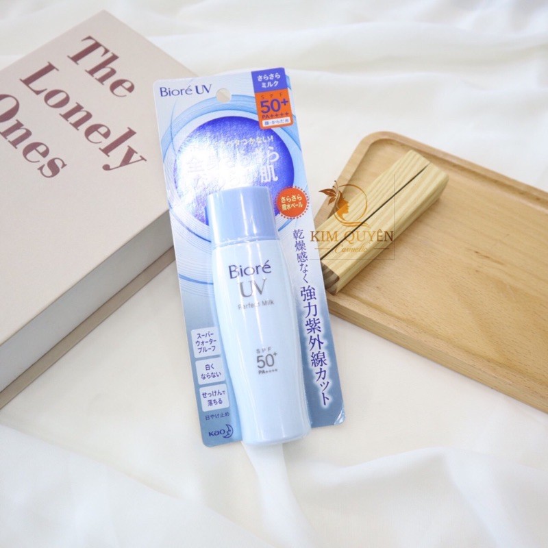 Kem chống nắng Biore' UV Perfect Milk SPF 50 PA++++ (màu xanh) của nhật