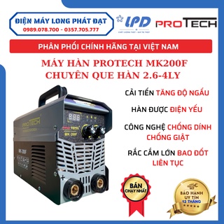 Máy hàn Protech MK200F thế hệ mới cọc hàn lớn hàn que 2.5-4ly siêu khỏe nhỏ gọn dễ sử dụng dùng gia đình và thợ