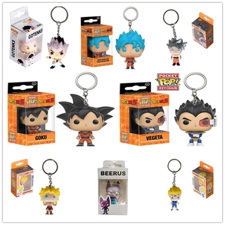 FUNKO POP Dragon Ball Goku Vegeta Super Gotenks Birus Doll Keychain Pendant Toy Gift Car Key Chain Movie Game Animation Peripheral