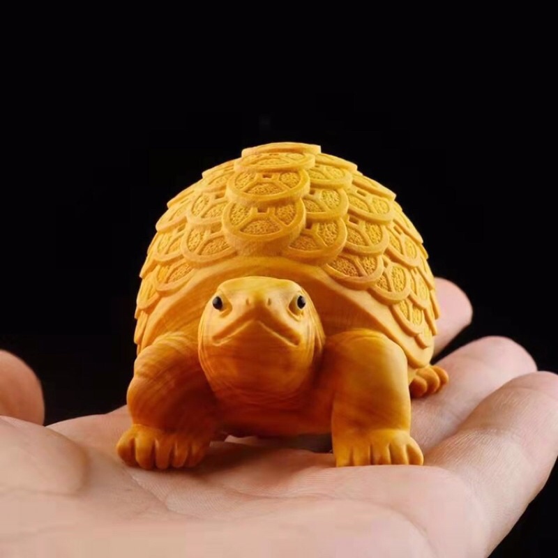 Tượng gỗ: Rùa Tài Lộc