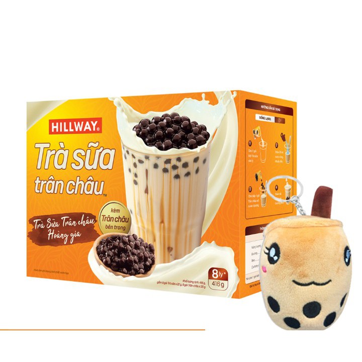 [Tặng móc khóa gấu bông] Maccoffee Hộp Trà Sữa Trân Châu Hillway 416g