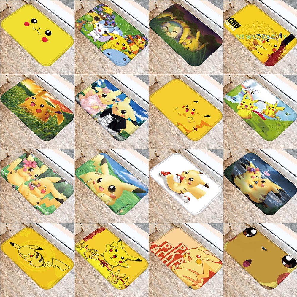 Thảm Chùi Chân Chống Trượt Hình Pikachu Đáng Yêu