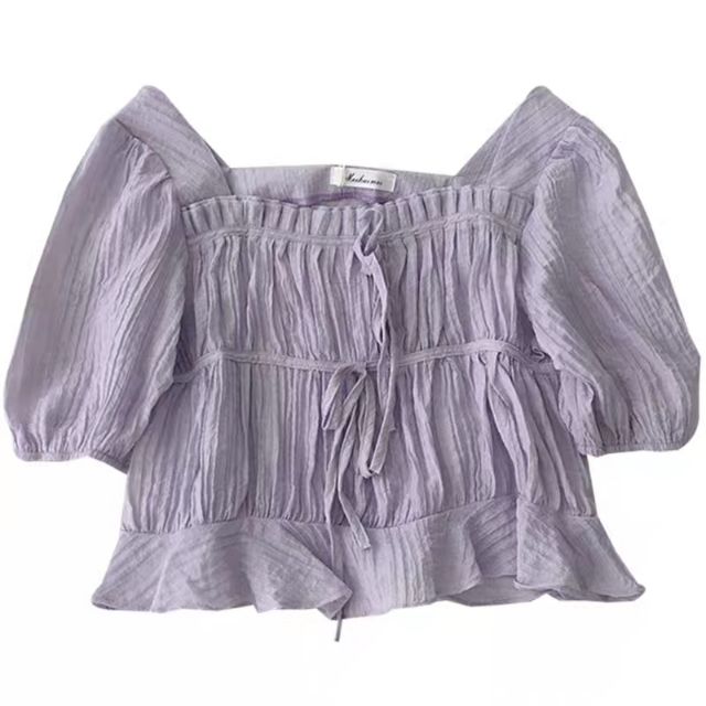 Hàng có sẵn - Áo cổ vuông kiểu dáng babydoll siêu xinh
