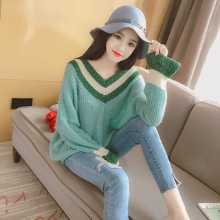 [Order] Áo len cổ V dáng rộng
