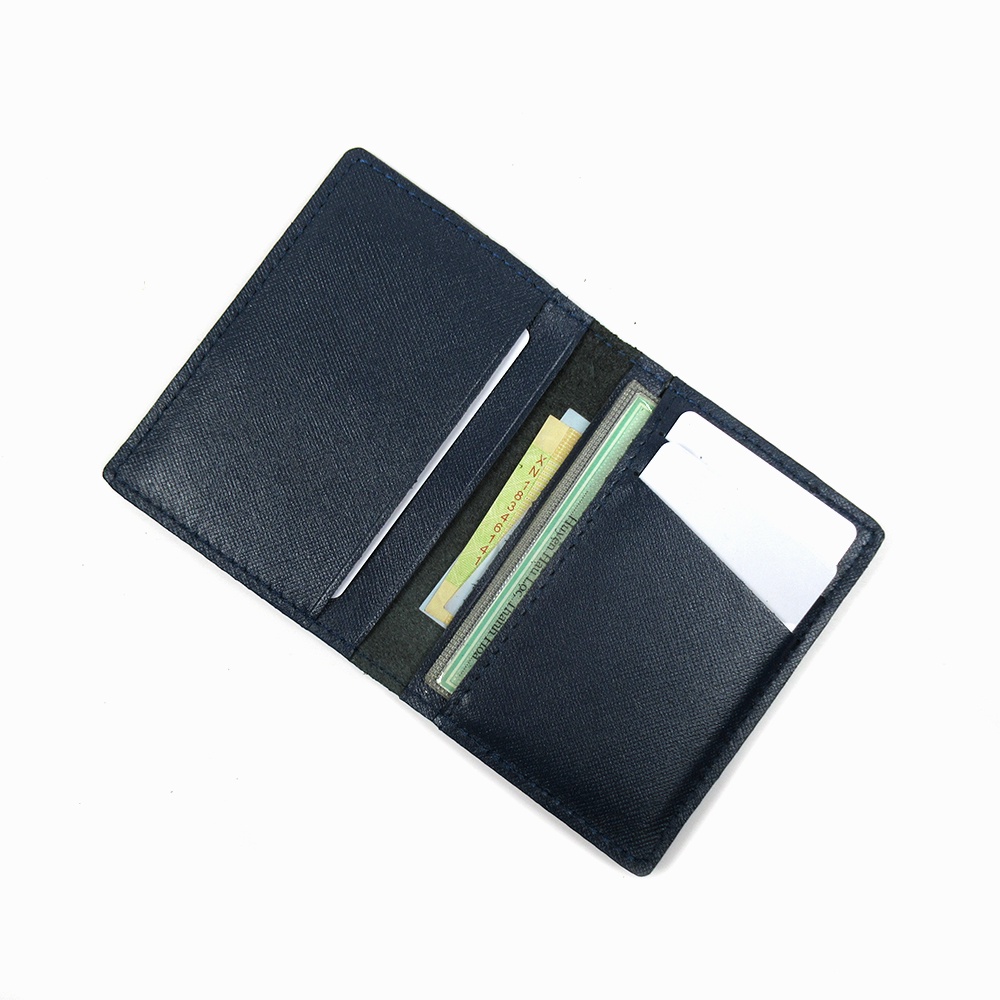 Ví nam mini đựng thẻ VS22 chất da Saffiano bền đẹp chống nước thương hiệu BTLUXURY