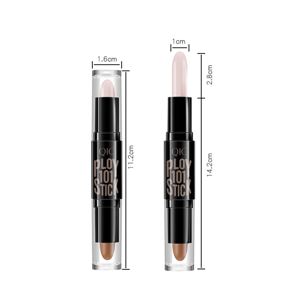 <littlebeare> 5.6g Concealer Stick Dual-head Natural Synthetic Contour Brightening Wonder Pen for Party