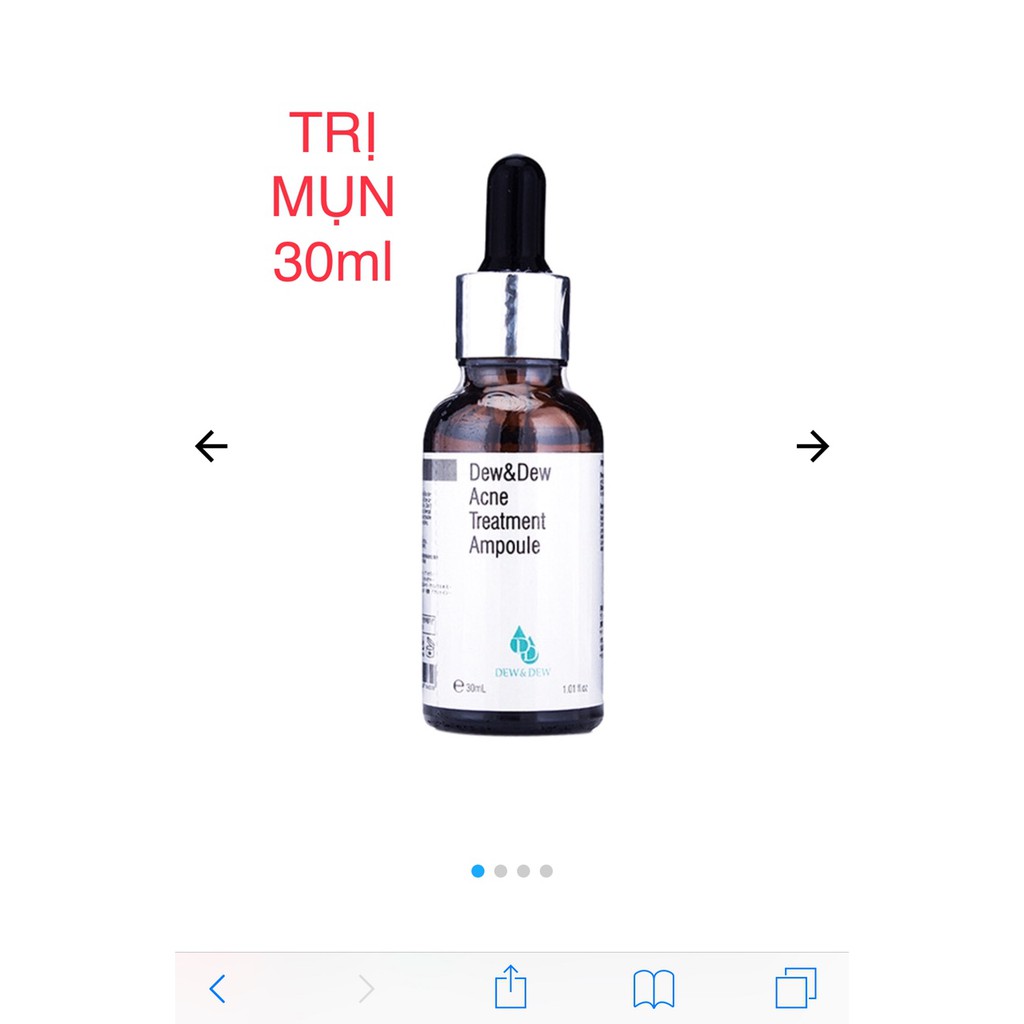 Tinh Chất Ngăn Ngừa Mụn Dew&amp;Dew Acne Treatment Ampoule-Cam kết chính hãng 100% Hàn Quốc