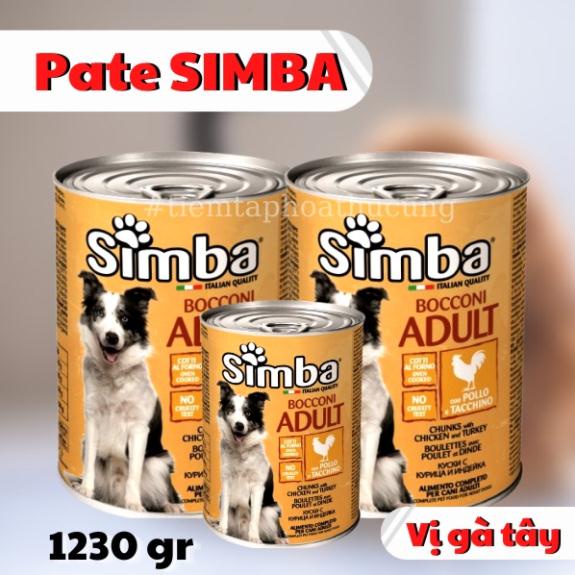 Pate lon cho chó SIMBA LON SIÊU TO KHỔNG LỒ 1230GR vị GÀ TÂY