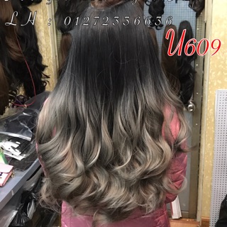 Tóc nửa đầu omber đủ mầu