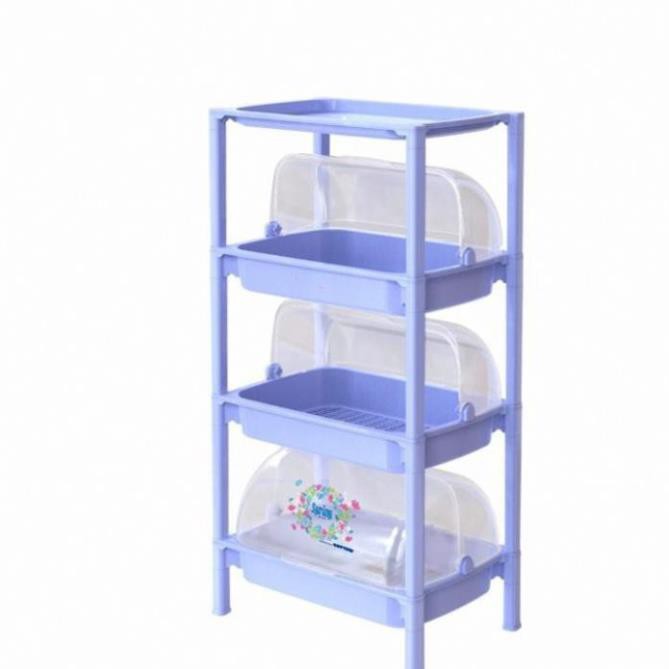 Kệ chén Việt Nhật 3 tầng có nắp đậy an toàn vệ sinh -  đồ dùng nhà bếp tiện lợi | BigBuy360 - bigbuy360.vn
