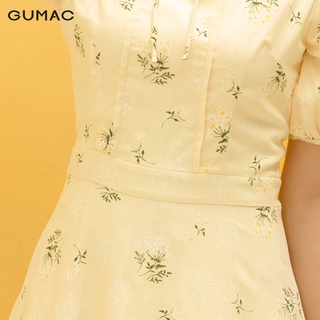 Đầm hoa tay phồng chun DA1090 GUMAC
