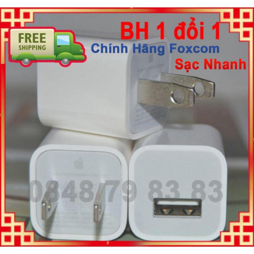 vstn Sale Củ sạc iPhone 5/5s/6/6s/6 Plus/7/7plus/8/8plus/x ZIn Chính hãng Foxcom Bh 1 đổi 1 miễn phí tomtom