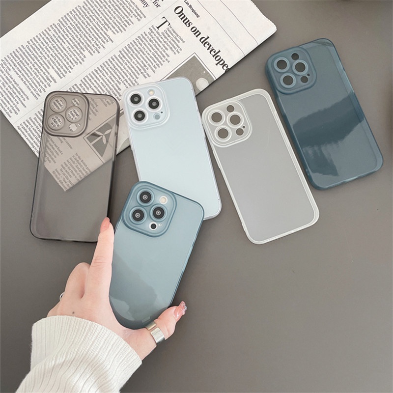 Ốp Điện Thoại Silicon Mềm Trong Suốt Chống Sốc Cho iPhone 14 13 12 Mini 11 Pro Max X XR XS Max 7 Plus 8Plus