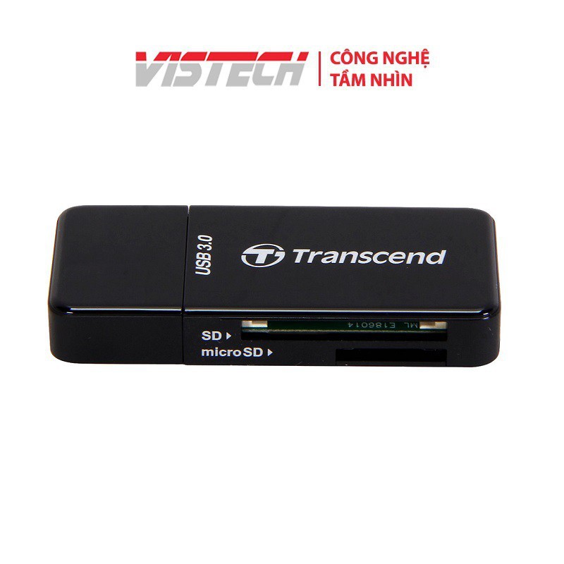 Đầu đọc thẻ nhớ Transcend RDF5K USB 3.0 (Đen)