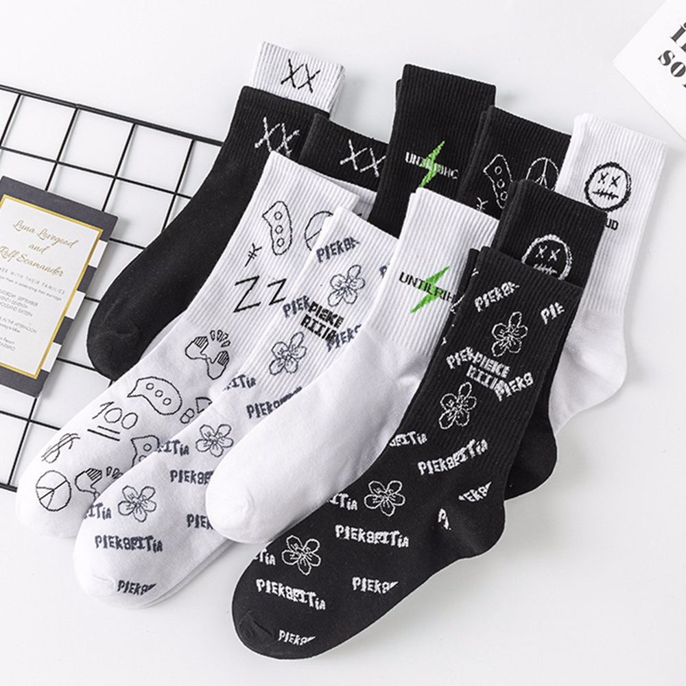 Vớ Cổ Vừa In Hình Mặt Cười Dễ Thương Thoáng Khí Thoải Mái Cho Nam Và Nữ