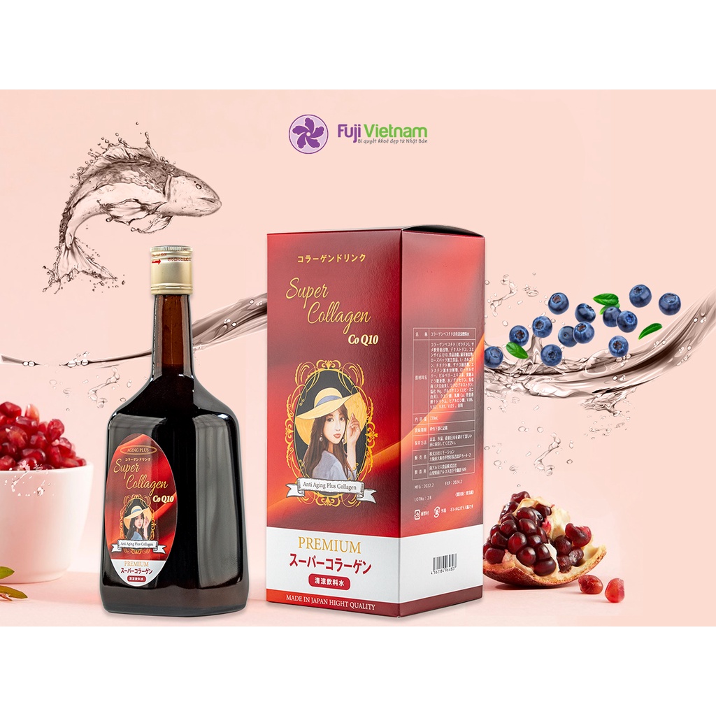 Nước Uống Làm Chậm Quá Trình Lão Hoá Fuji Super Collagen Nhật Bản 720ml