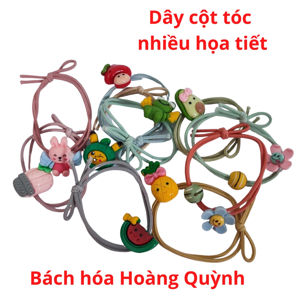 Combo 5 sợi dây cột tóc hình thú dễ thương.