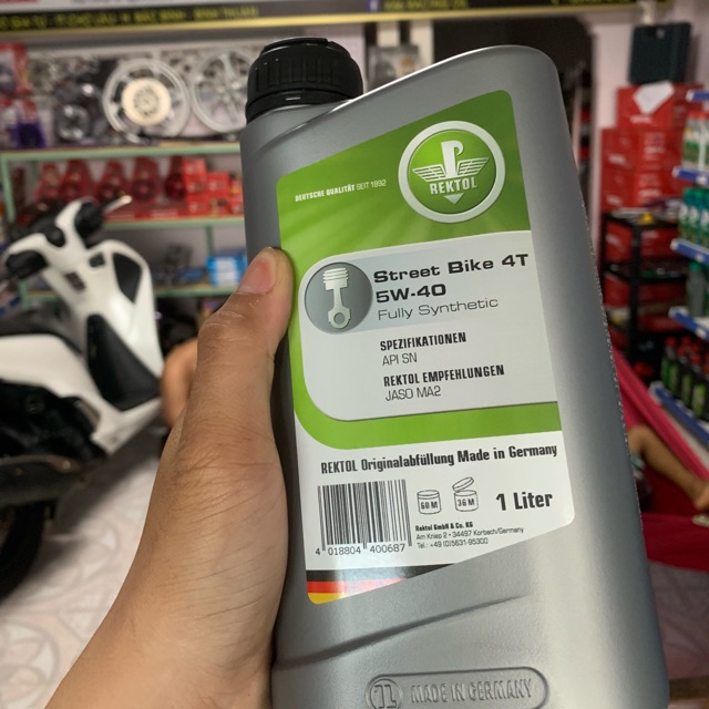 Nhớt Rektol 5W40 xe số, phân khối lớn