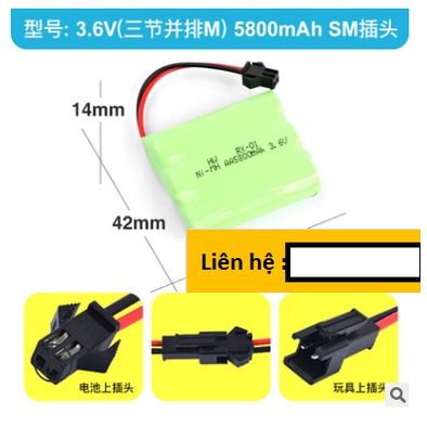 PIN 4.8V ,3.6V 5800MAH CÔNG SUẤT LỚN CHO XE ĐIỀU KHIỂN