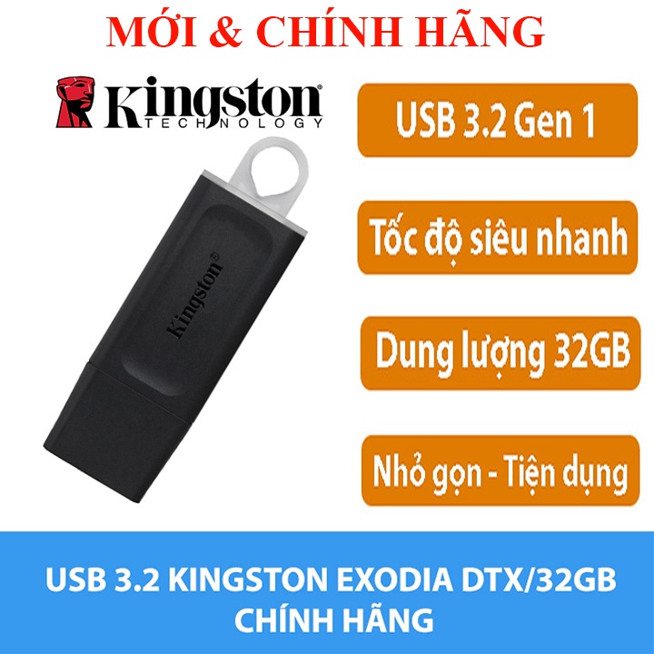 USB 3.0 tốc độ 100MB/s Kingston 100 G3  Exodia CHÍNH HÃNG Mỹ