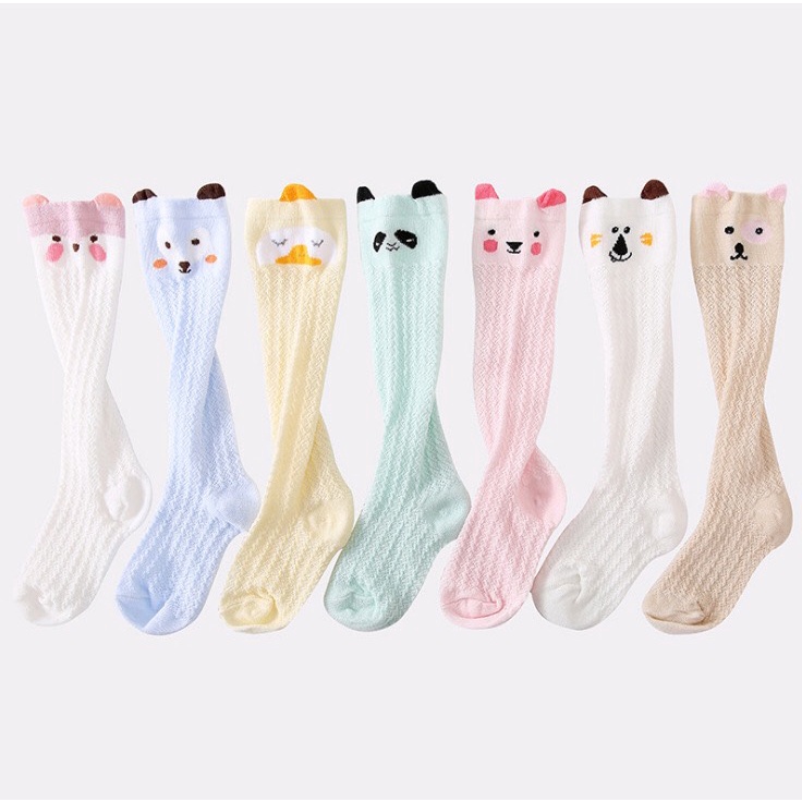 [MẪU HOT] Tất Trẻ Em – Tất Lưới Đùi Họa Tiết Gấu Cho Bé Sơ Sinh