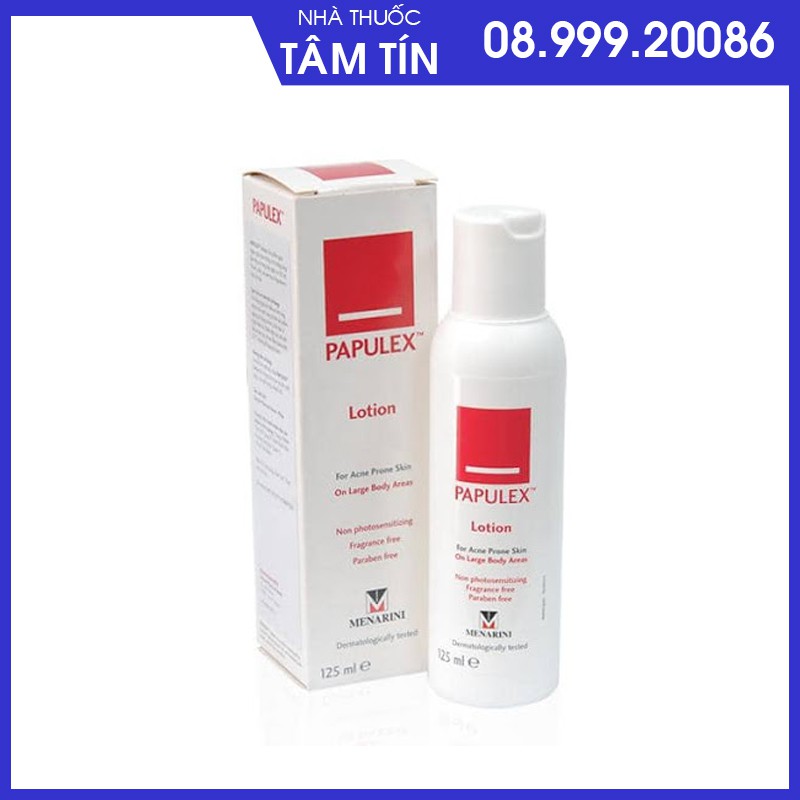 [NHẬP KHẨU] Sữa Dưỡng Mụn Toàn Thân, Mụn Lưng, Mụn Vai, Mụn Ngực, Cổ - Papulex Lotion (125ml)